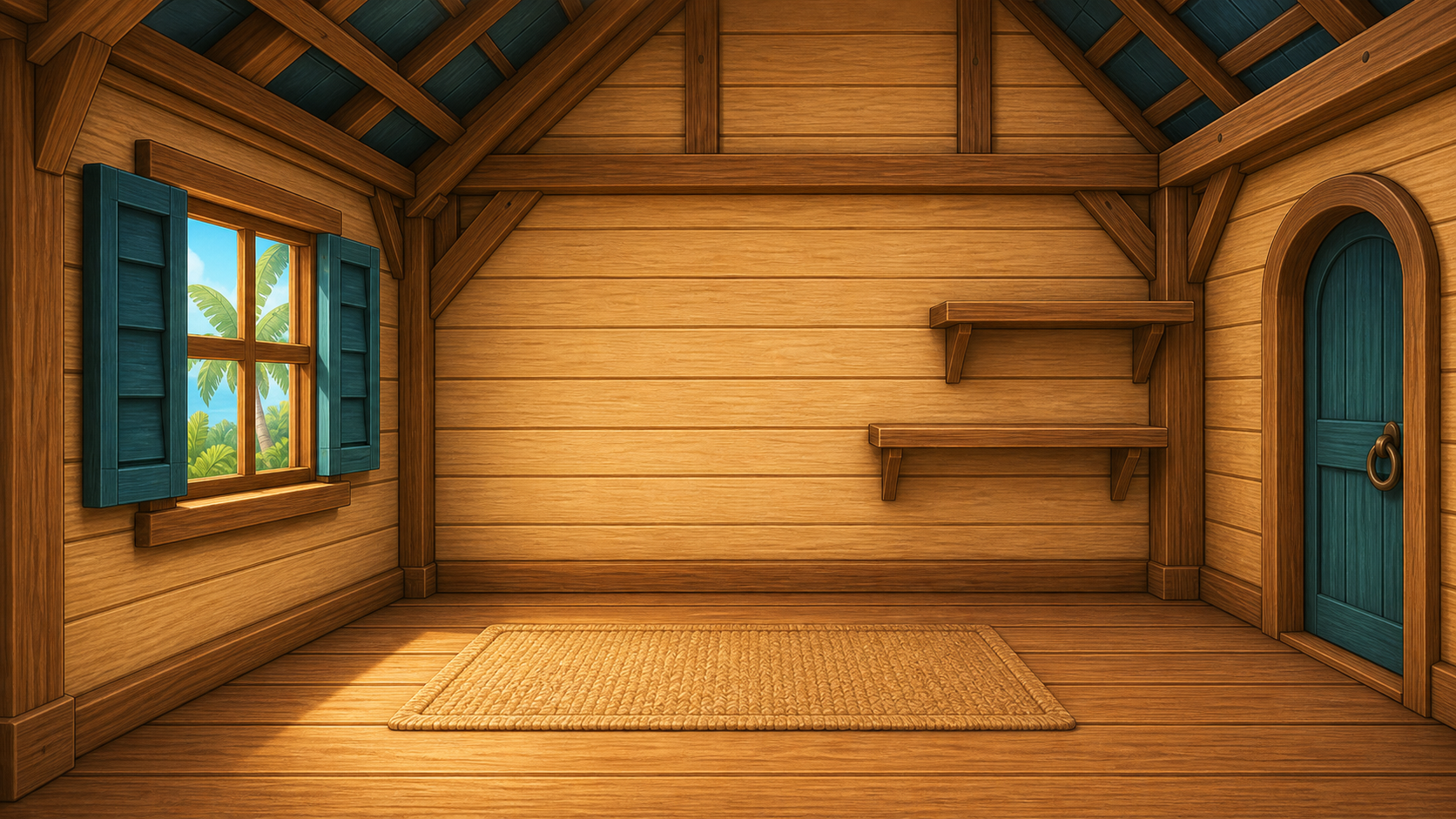 The timber interior of your island home